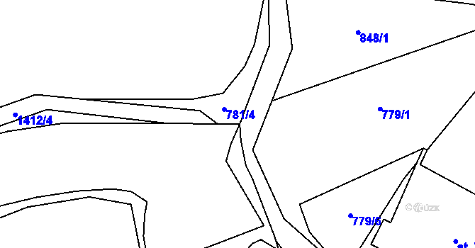 Parcela st. 781/5 v KÚ Havlovice, Katastrální mapa