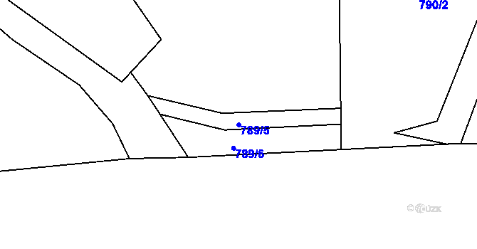 Parcela st. 789/5 v KÚ Havlovice, Katastrální mapa