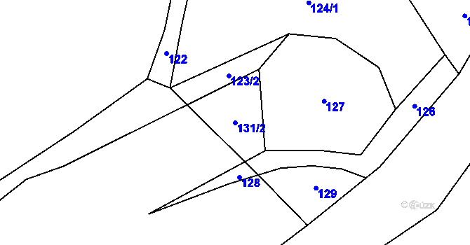 Parcela st. 131/2 v KÚ Havraň, Katastrální mapa