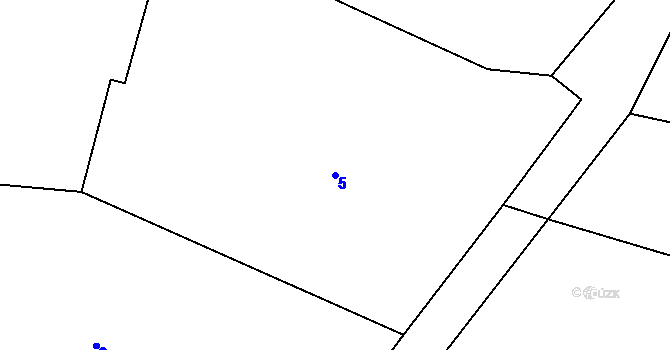 Parcela st. 5 v KÚ Havraň, Katastrální mapa