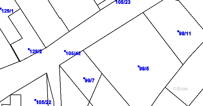 Parcela st. 99/6 v KÚ Havraníky, Katastrální mapa