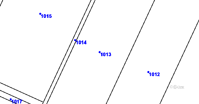 Parcela st. 1013 v KÚ Havraníky, Katastrální mapa
