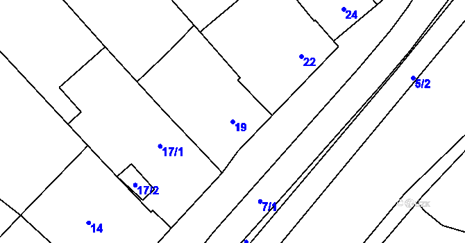 Parcela st. 19 v KÚ Havřice, Katastrální mapa