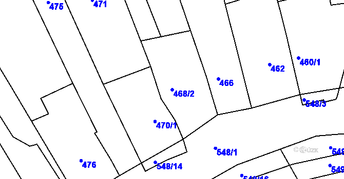 Parcela st. 468/2 v KÚ Havřice, Katastrální mapa