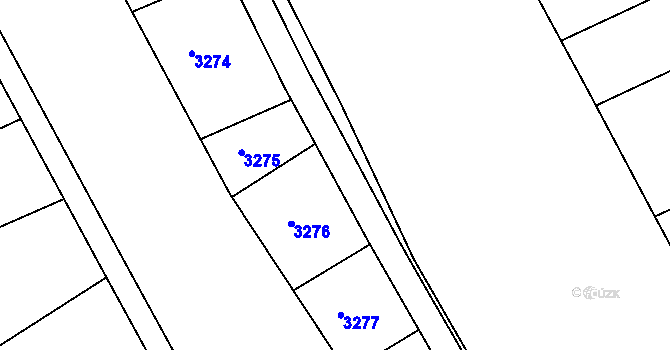 Parcela st. 1034/6 v KÚ Havřice, Katastrální mapa