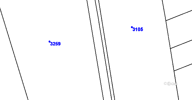 Parcela st. 1034/26 v KÚ Havřice, Katastrální mapa