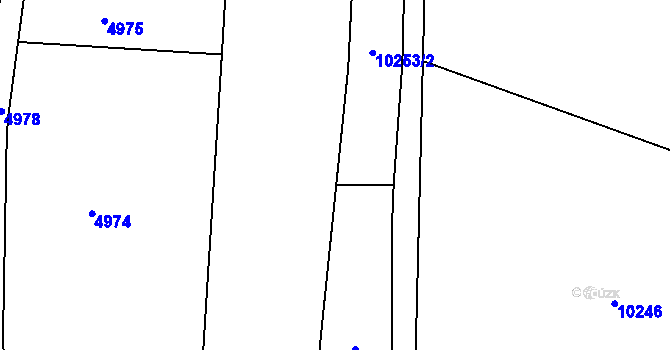 Parcela st. 1093/5 v KÚ Havřice, Katastrální mapa