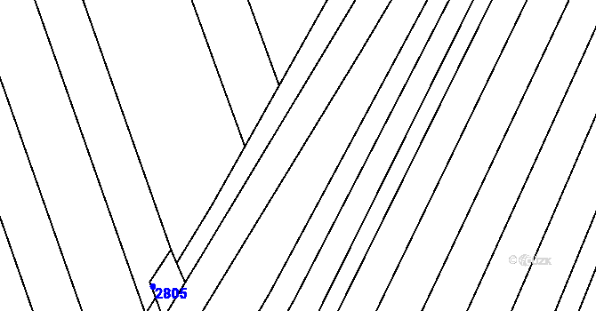 Parcela st. 455/2 v KÚ Havřice, Katastrální mapa