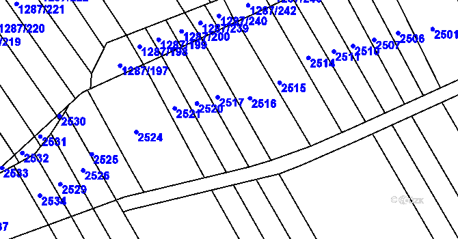 Parcela st. 941/17 v KÚ Havřice, Katastrální mapa