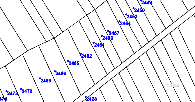 Parcela st. 941/58 v KÚ Havřice, Katastrální mapa