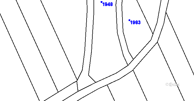 Parcela st. 950/1 v KÚ Havřice, Katastrální mapa