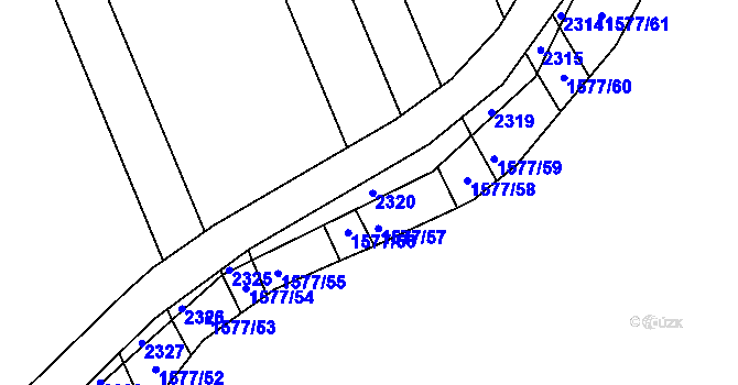 Parcela st. 956/64 v KÚ Havřice, Katastrální mapa