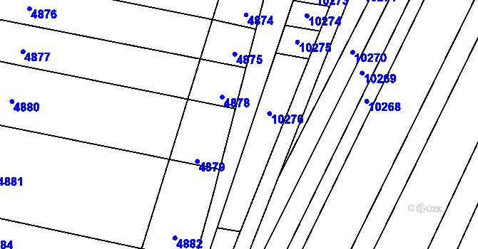 Parcela st. 1093/102 v KÚ Havřice, Katastrální mapa