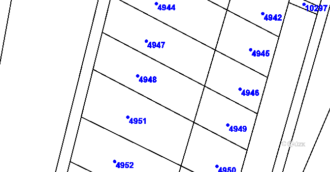 Parcela st. 1094/616 v KÚ Havřice, Katastrální mapa