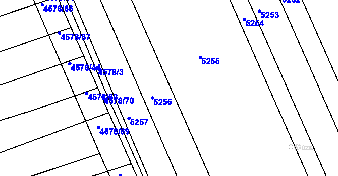 Parcela st. 1100/5 v KÚ Havřice, Katastrální mapa