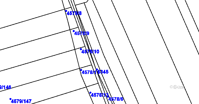 Parcela st. 1102/2 v KÚ Havřice, Katastrální mapa