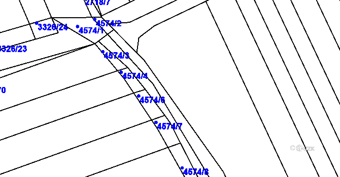 Parcela st. 1114/1 v KÚ Havřice, Katastrální mapa