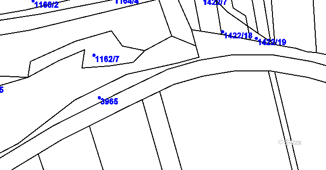 Parcela st. 1129/210 v KÚ Havřice, Katastrální mapa