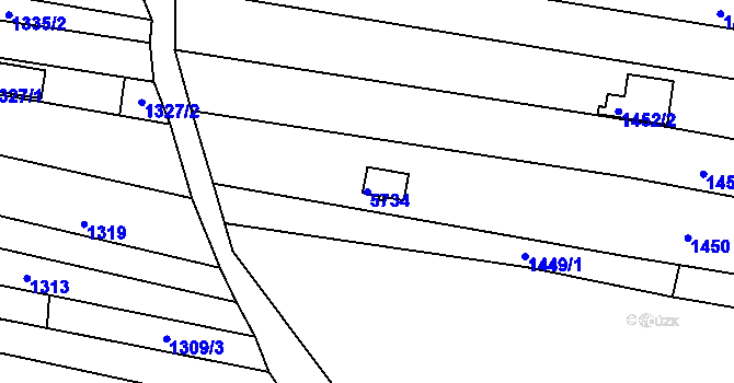 Parcela st. 5734 v KÚ Havřice, Katastrální mapa