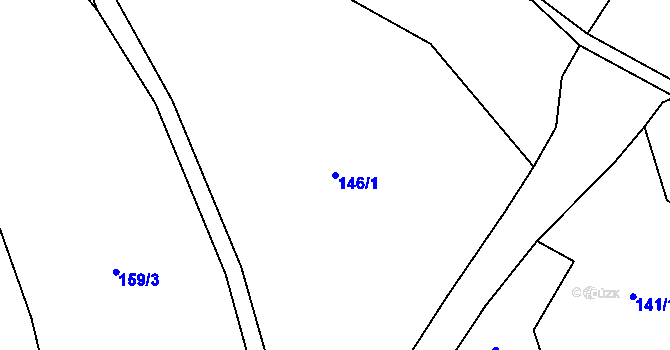 Parcela st. 146/1 v KÚ Lipná u Hazlova, Katastrální mapa