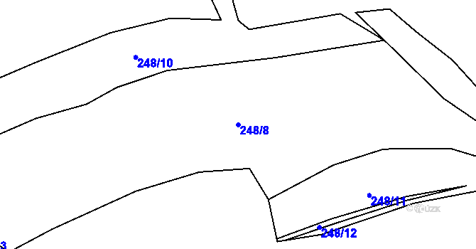 Parcela st. 248/8 v KÚ Lipná u Hazlova, Katastrální mapa