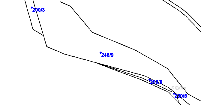 Parcela st. 248/9 v KÚ Lipná u Hazlova, Katastrální mapa