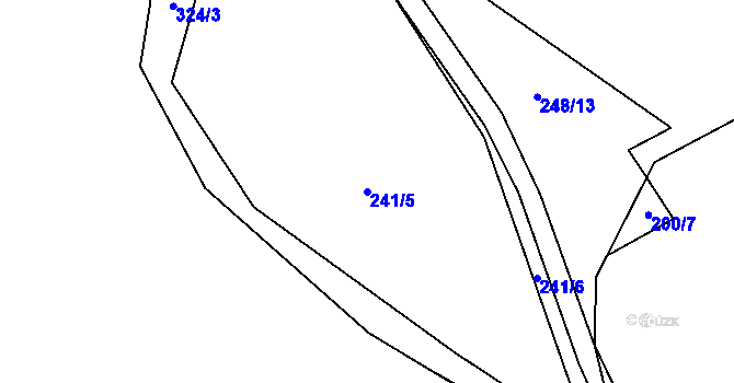 Parcela st. 241/5 v KÚ Lipná u Hazlova, Katastrální mapa