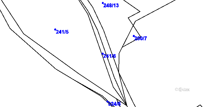 Parcela st. 241/6 v KÚ Lipná u Hazlova, Katastrální mapa