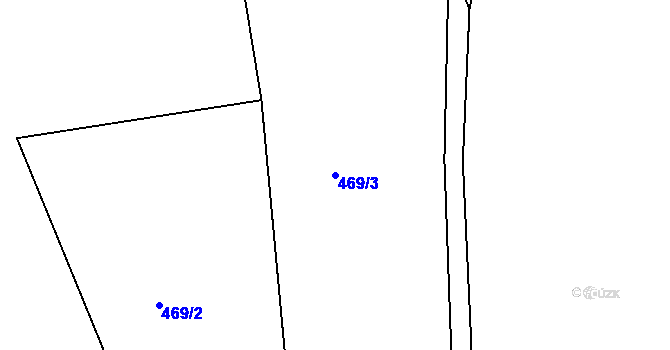 Parcela st. 469/3 v KÚ Skalka u Hazlova, Katastrální mapa