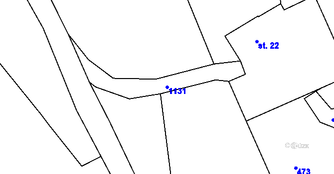 Parcela st. 1131 v KÚ Skalka u Hazlova, Katastrální mapa