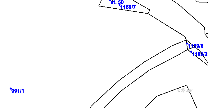 Parcela st. 991/4 v KÚ Skalka u Hazlova, Katastrální mapa