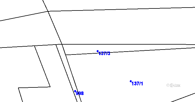 Parcela st. 137/3 v KÚ Otov u Hazlova, Katastrální mapa
