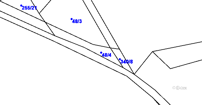 Parcela st. 48/4 v KÚ Otov u Hazlova, Katastrální mapa