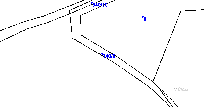 Parcela st. 340/6 v KÚ Otov u Hazlova, Katastrální mapa
