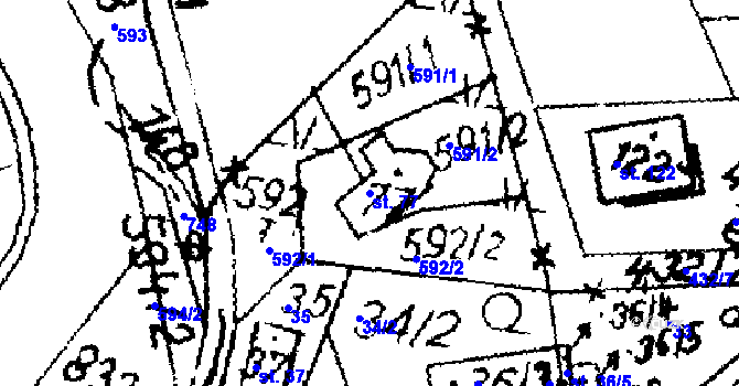 Parcela st. 77 v KÚ Hejnice u Žamberka, Katastrální mapa