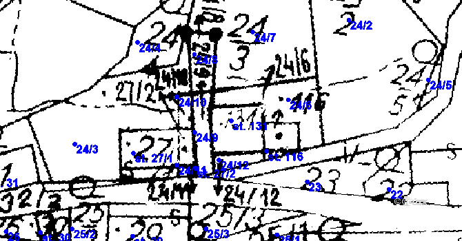 Parcela st. 131 v KÚ Hejnice u Žamberka, Katastrální mapa