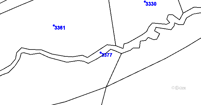 Parcela st. 3377 v KÚ Hejnice u Žamberka, Katastrální mapa