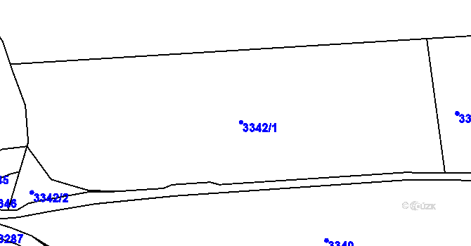 Parcela st. 3342 v KÚ Hejtmánkovice, Katastrální mapa