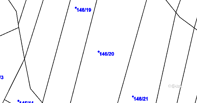 Parcela st. 146/20 v KÚ Hemže, Katastrální mapa