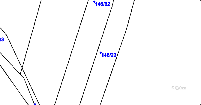 Parcela st. 146/23 v KÚ Hemže, Katastrální mapa