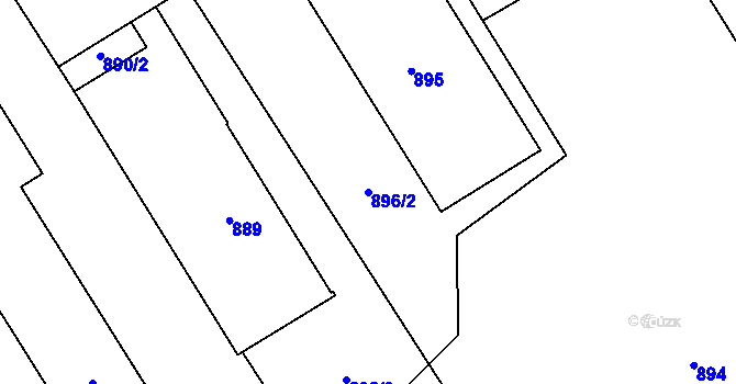 Parcela st. 896/2 v KÚ Henčlov, Katastrální mapa
