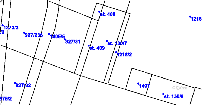 Parcela st. 130/21 v KÚ Herálec, Katastrální mapa