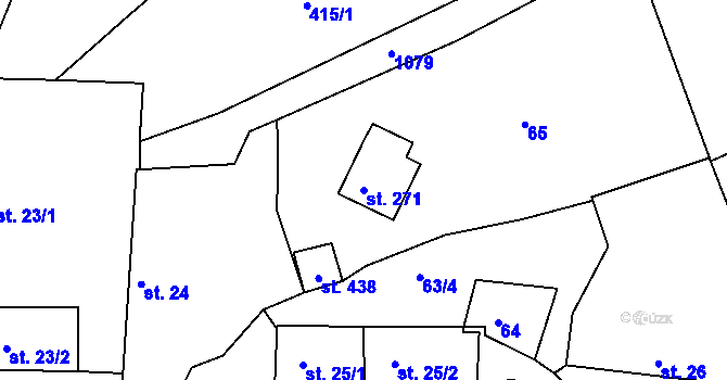 Parcela st. 271 v KÚ Herálec, Katastrální mapa