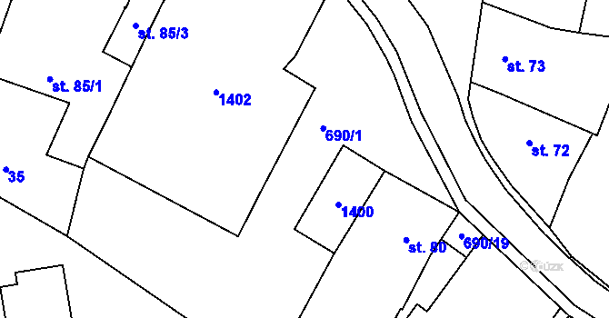 Parcela st. 38 v KÚ Herálec, Katastrální mapa