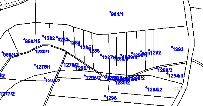 Parcela st. 958/11 v KÚ Herálec, Katastrální mapa
