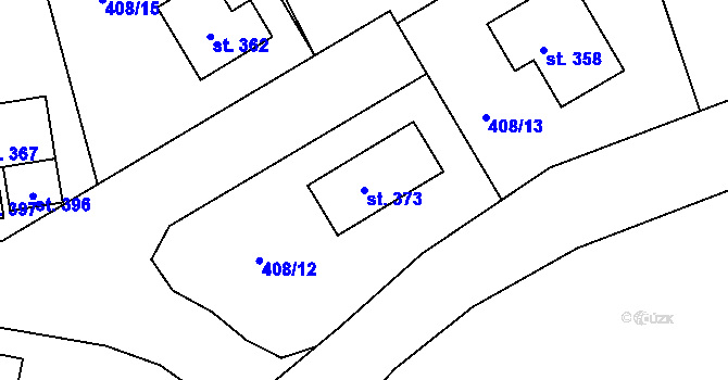 Parcela st. 373 v KÚ Herálec, Katastrální mapa