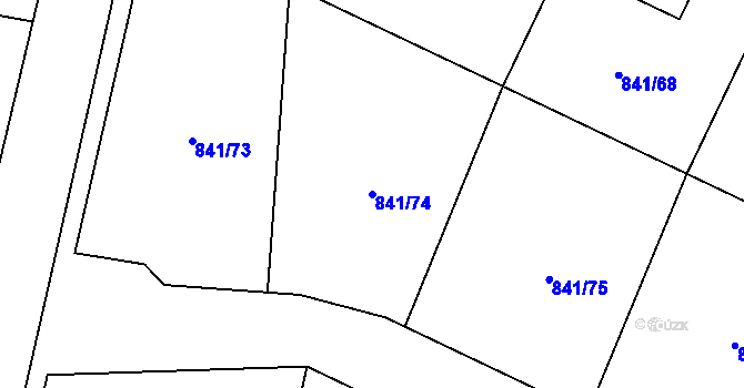 Parcela st. 841/74 v KÚ Herálec, Katastrální mapa