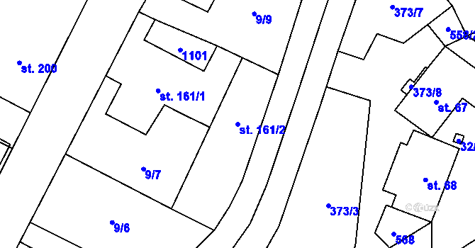 Parcela st. 161/2 v KÚ Český Herálec, Katastrální mapa