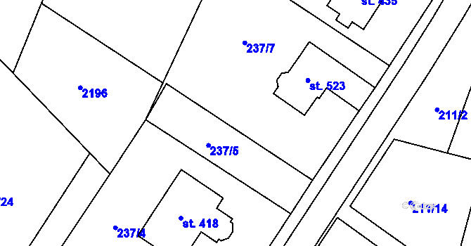 Parcela st. 237/6 v KÚ Český Herálec, Katastrální mapa