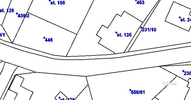Parcela st. 452 v KÚ Český Herálec, Katastrální mapa